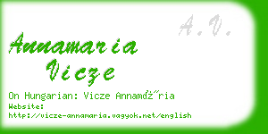 annamaria vicze business card